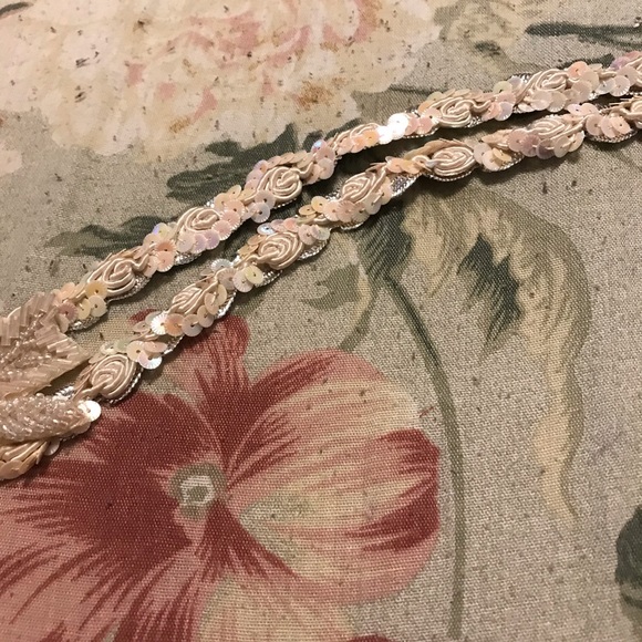 Ostrich Feather and Vintage Trim Headband - Picture 4 of 4